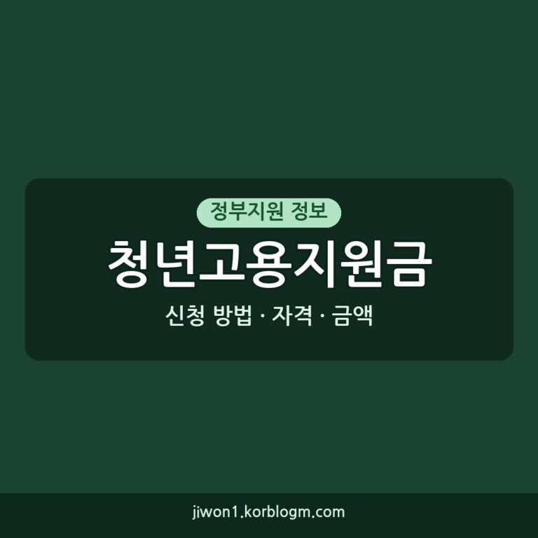 청년고용지원금 신청 방법: 자격, 조건, 금액, 지급일 총정리 (2026