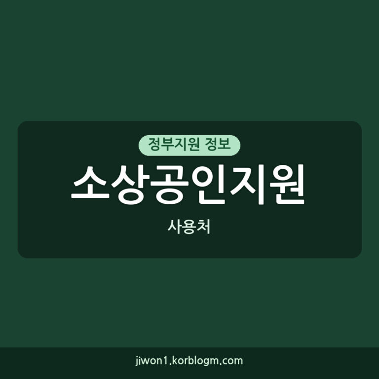 소상공인지원 사용처: 2026년 정부 정책, 이렇게 달라집니다!