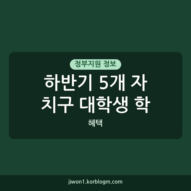 하반기 5개 자치구 대학생 학자금 대출이자 지원 혜택